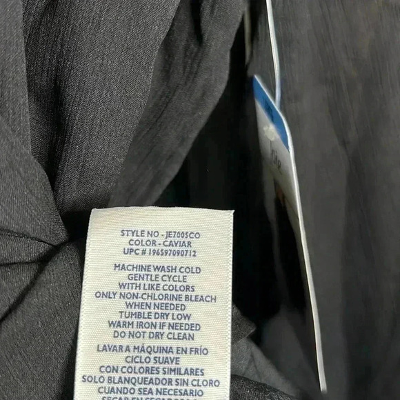 Joie Black Long Sleeve Smocked Neck Top Limited Edition Size L - Picture 11 of 13